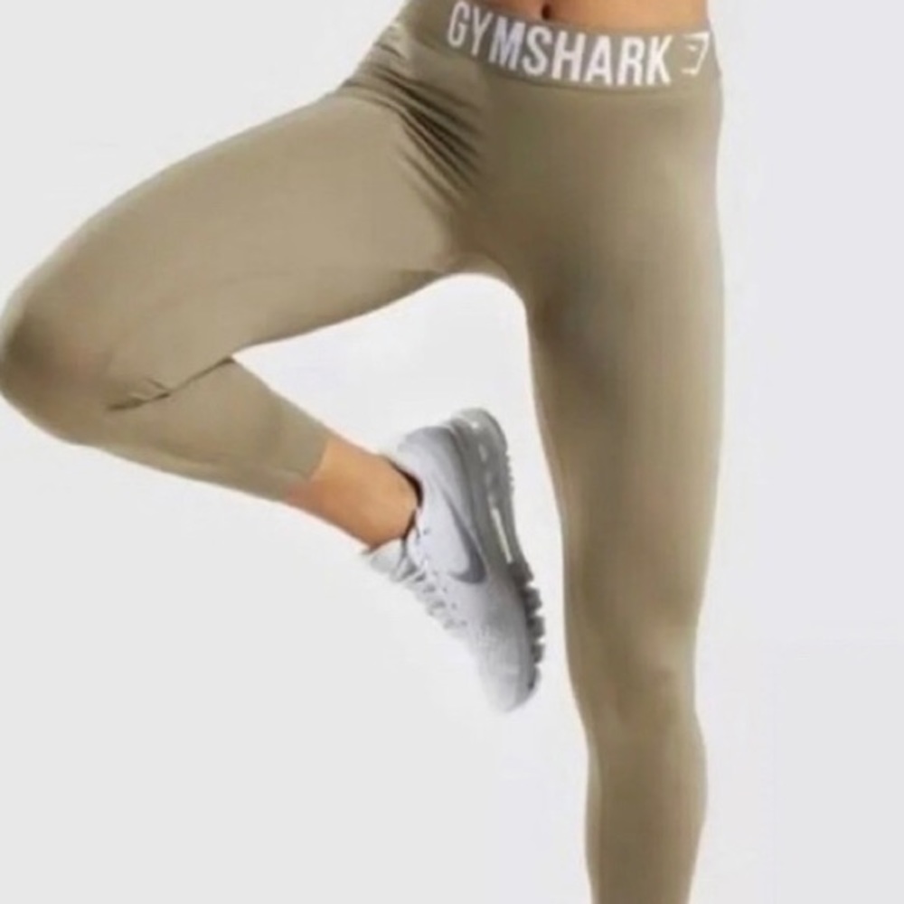 Gymshark Olive Green Flex Seamless Leggings Tights Medium